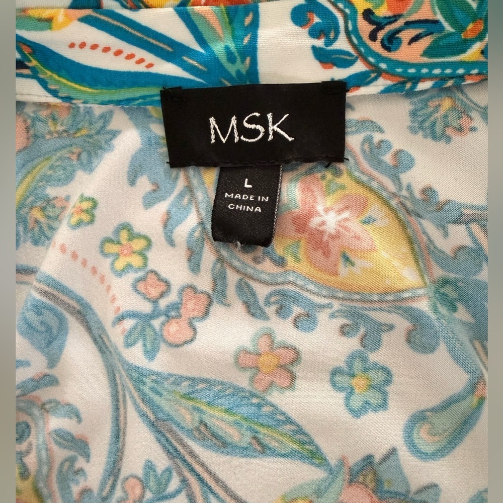 MSK Vibrant Colorful Maxi Dress Size Large - Picture 7 of 8